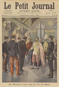 Reception of Paul Doumer, Governor-General of French Indochina, by the King of Siam